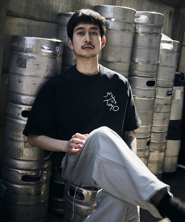 Small Logo Tee / Designed by Tomoo Gokita / Black x White