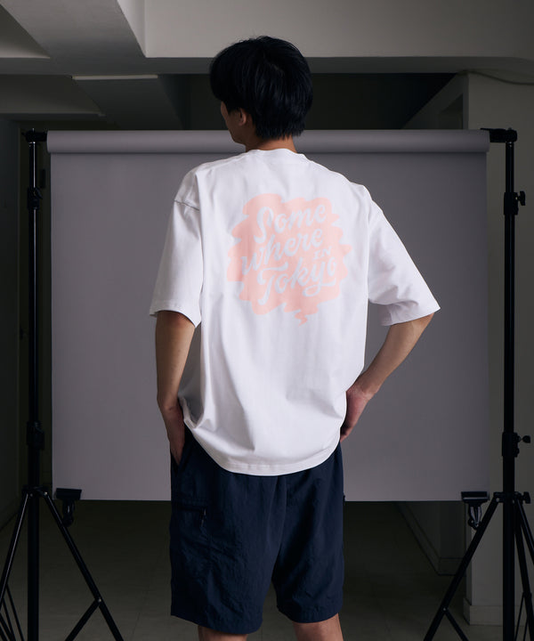 Logo Tee Designed by Shinya Nakahara / White Pink