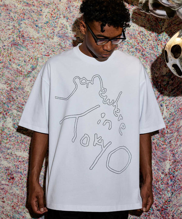 Big Logo Tee / Designed by Tomoo Gokita - White x Black
