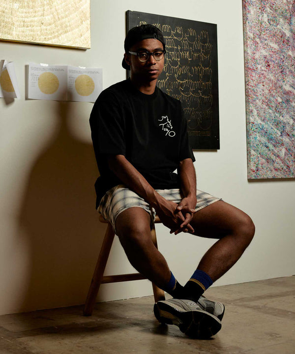 Small Logo Tee / Designed by Tomoo Gokita - Black x Glow Dark