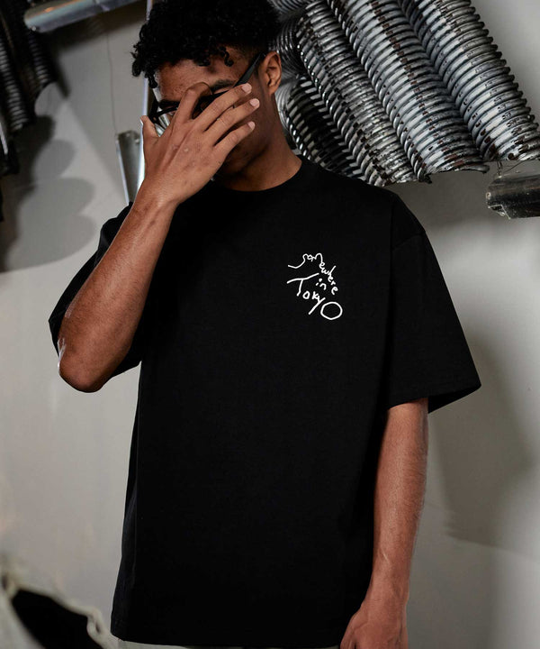 Small Logo Tee / Designed by Tomoo Gokita - Black x Silver