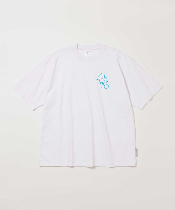 Small Logo Tee / Designed by Tomoo Gokita - White x Blue