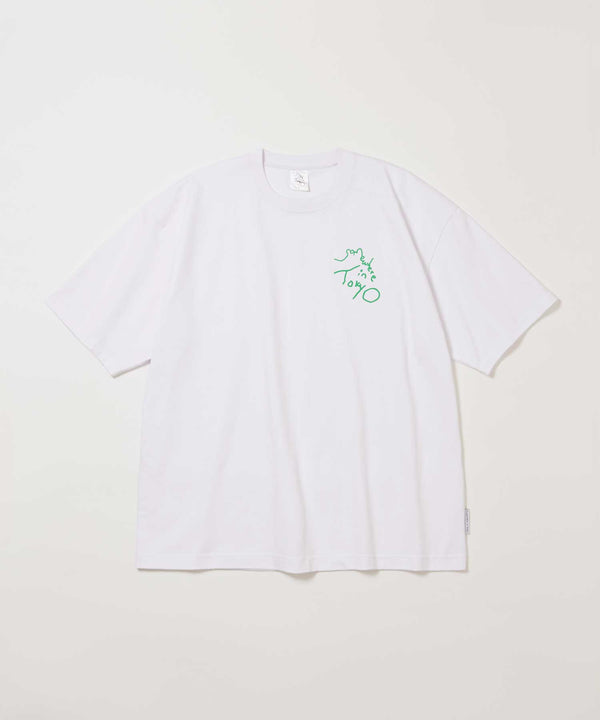Small Logo Tee / Designed by Tomoo Gokita - White x Green