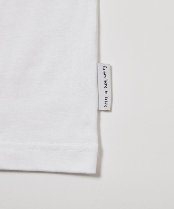 Small Logo Tee / Designed by Tomoo Gokita / White x Chacord