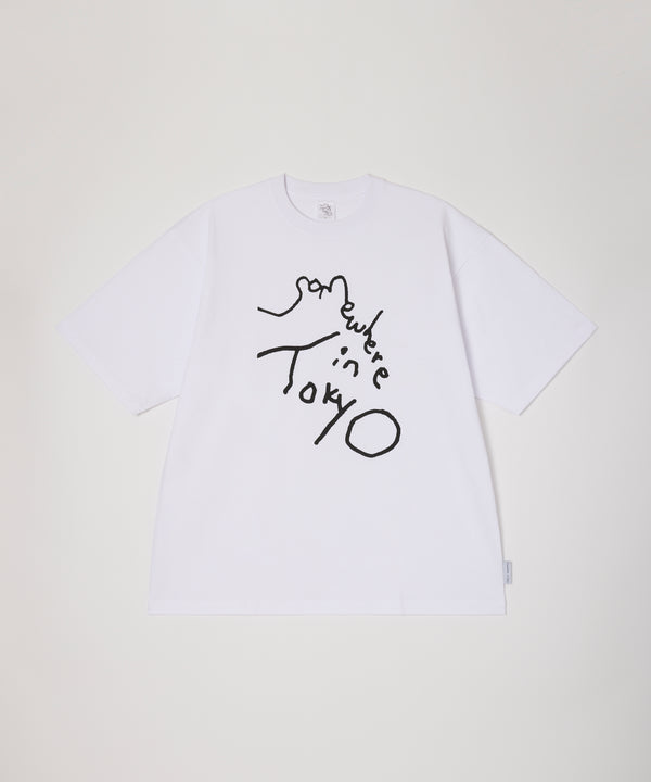 9.6oz Logo Tee / Designed by Tomoo Gokita - White x Black