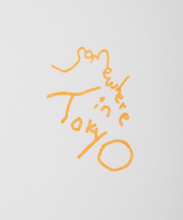 Small Logo Tee / Designed by Tomoo Gokita / White x Orange