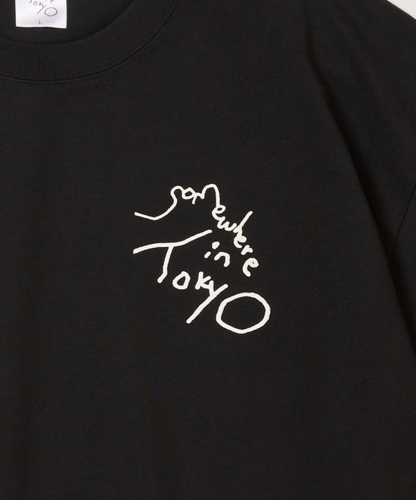 Small Logo Tee / Designed by Tomoo Gokita - Black x Glow Dark
