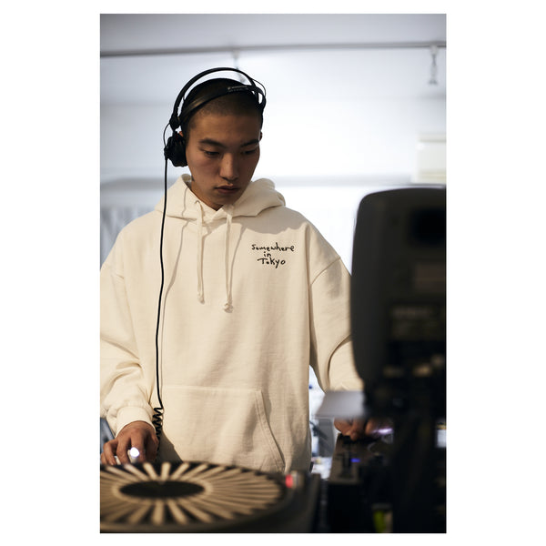 Record Emb'd 80/20 Hoodie / Designed by Tomoo Gokita