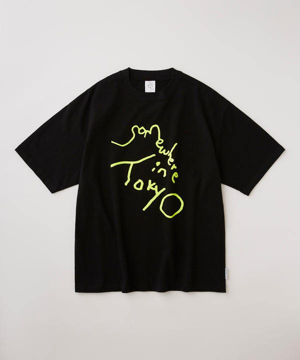 9.6oz Logo Tee - Black x Neon Yellow