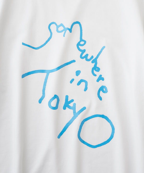 9.6oz Logo Tee - White x Neon Blue