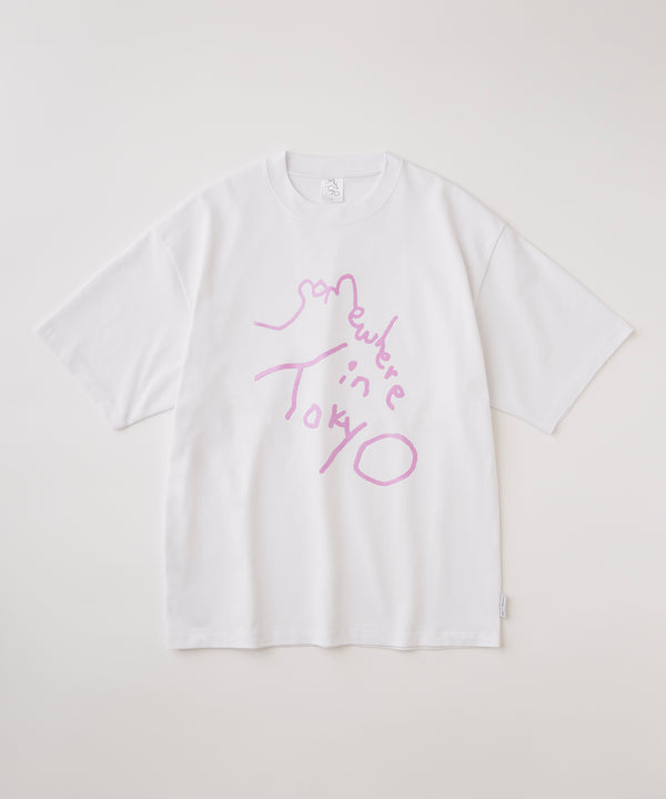 9.6oz Logo Tee - White x Neon Purple
