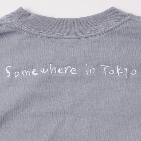 Garment Dye Embroidery Cropped Sleeve