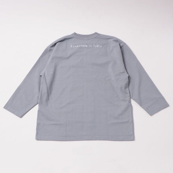 Garment Dye Embroidery Cropped Sleeve