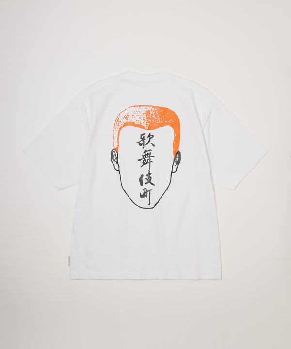 Kabukichou Tee Designed by Tomoo Gokita / White x Neon Orange