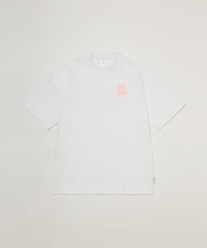 Logo Tee Designed by Shinya Nakahara / White Pink