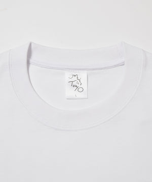 Small Logo Tee / Designed by Tomoo Gokita / White x Chacorl