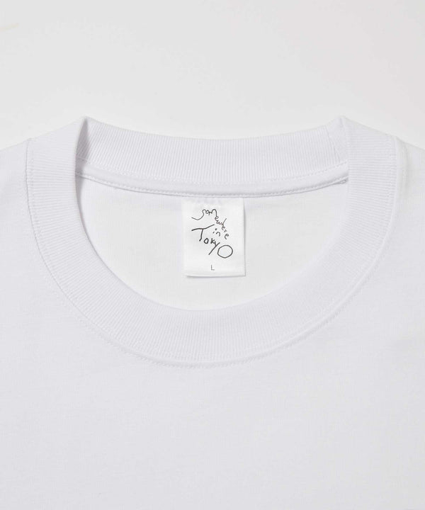 Small Logo Tee / Designed by Tomoo Gokita - White x Pink