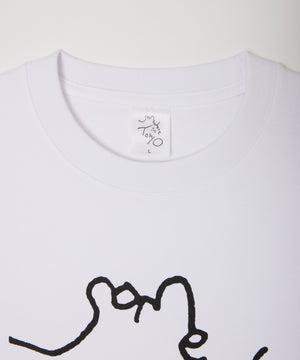 9.6oz Logo Tee / Designed by Tomoo Gokita - White x Black