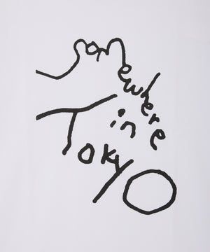 9.6oz Logo Tee / Designed by Tomoo Gokita - White x Black