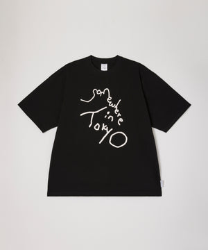 9.6oz Logo Tee / Designed by Tomoo Gokita - Black x White