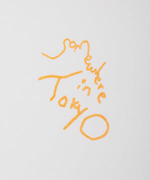 Small Logo Tee / Designed by Tomoo Gokita / White x Orange