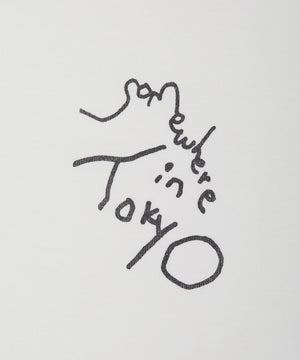 Small Logo Tee / Designed by Tomoo Gokita / White x Chacorl