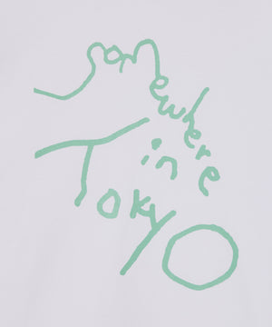 Logo Tee / Designed by Tomoo Gokita / White x Blue Green
