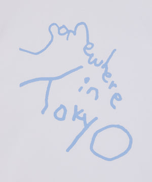 Logo Tee / Designed by Tomoo Gokita / White x Pale Blue