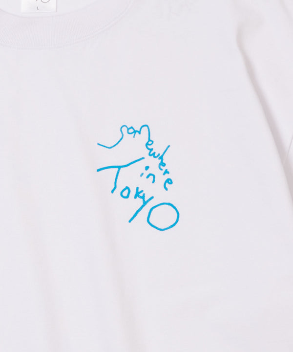 Small Logo Tee / Designed by Tomoo Gokita - White x Blue