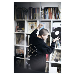 Record Emb'd 80/20 Hoodie / Designed by Tomoo Gokita