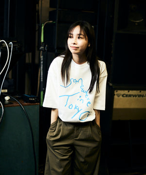 9.6oz Logo Tee - White x Neon Blue